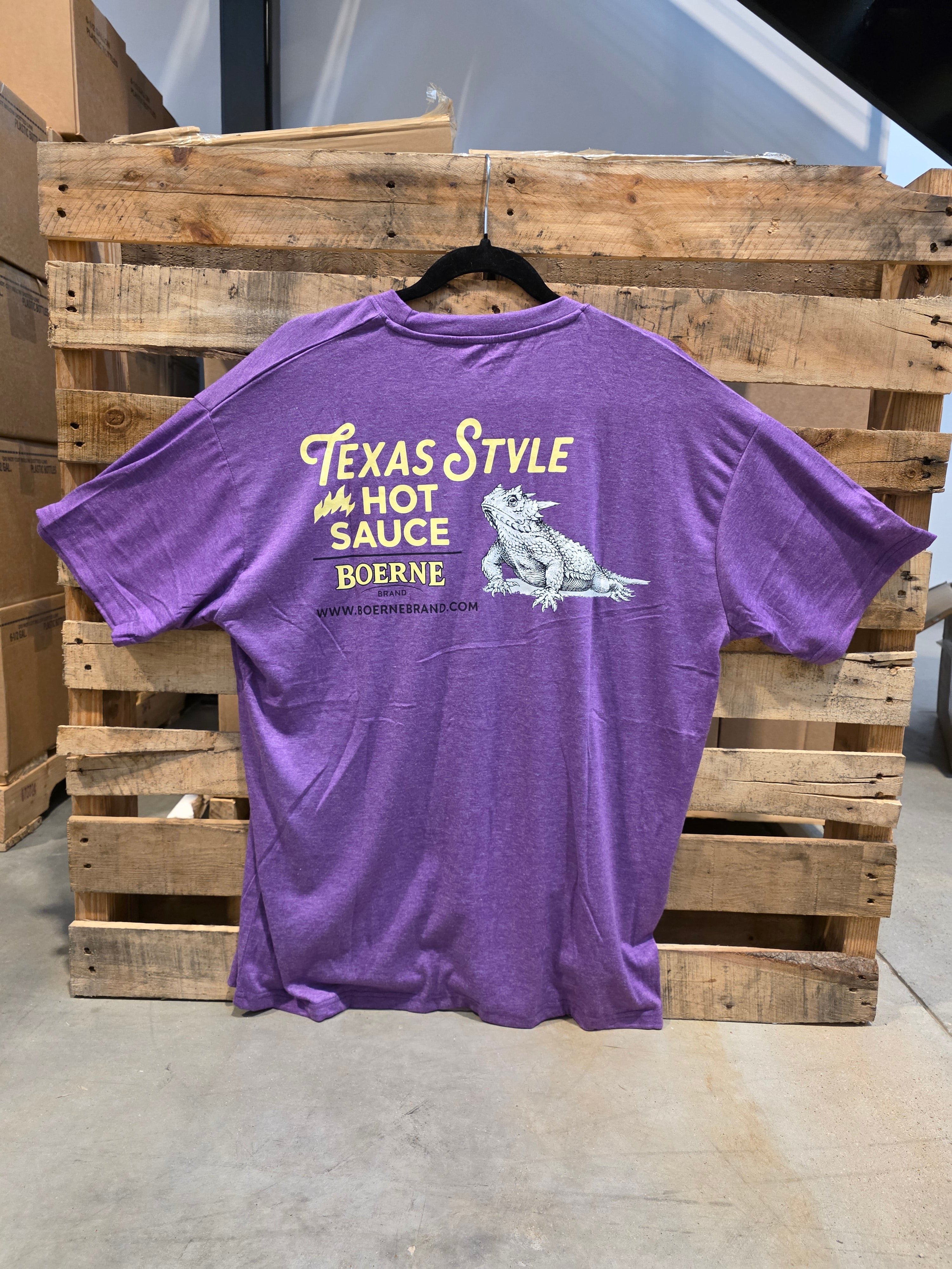 Boerne Brand Tee (Purple Heather) — Limited Edition - back flat-lay