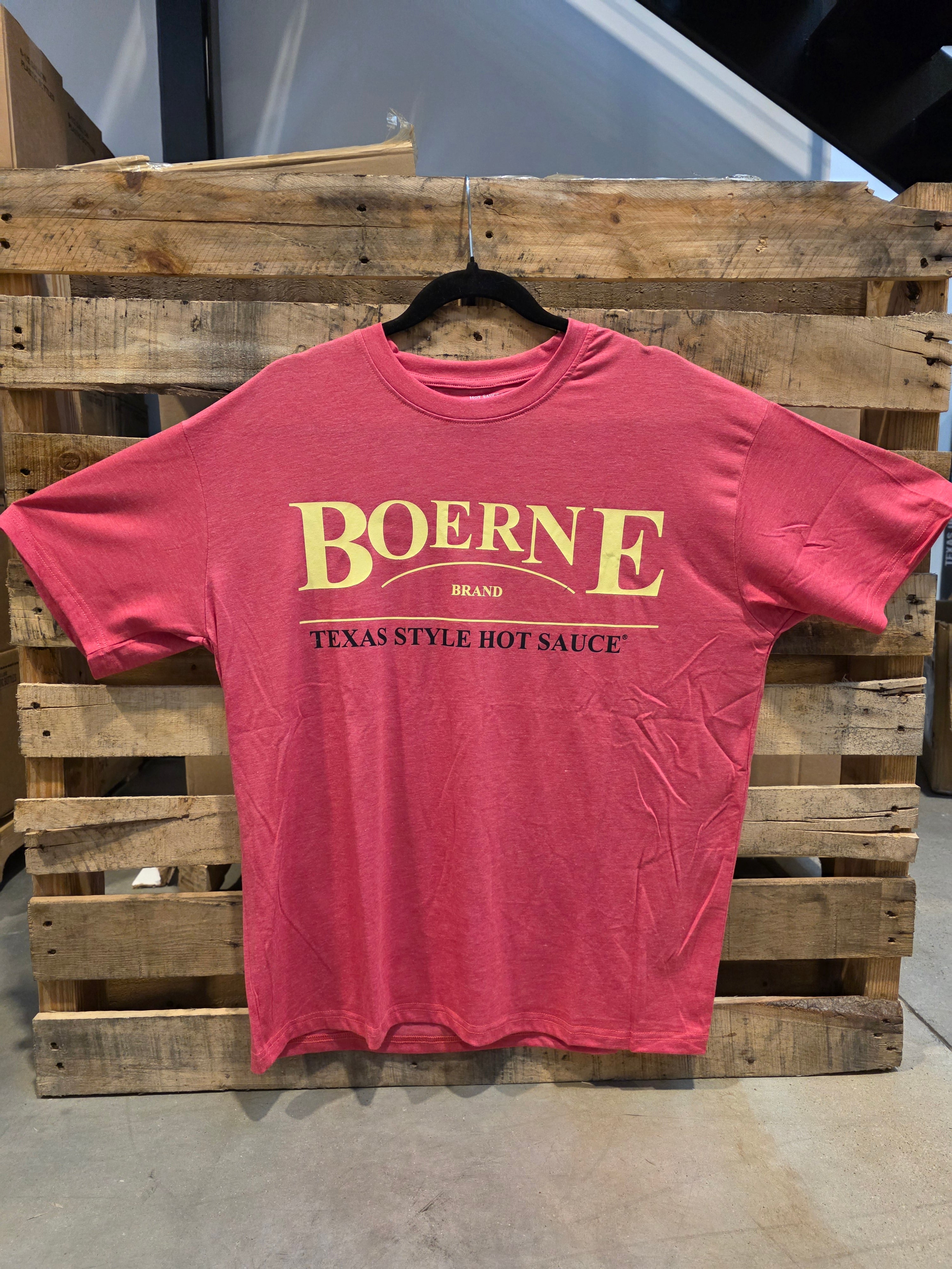 Boerne Brand Tee (Red Heather) — Limited Edition - front flat-lay