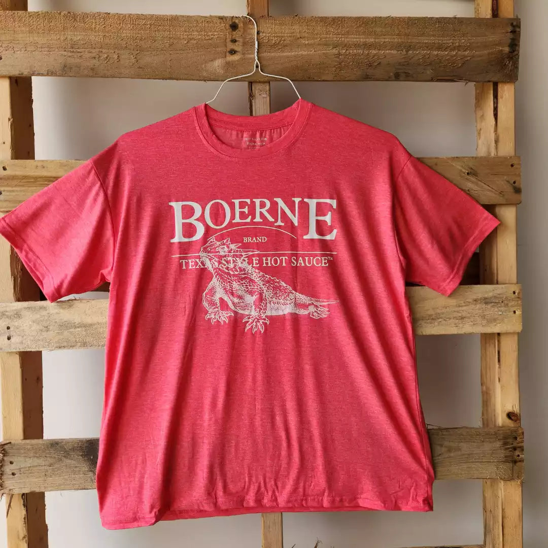 Texas Red Hot Sauce Agent Shirt (Coral Red) Front