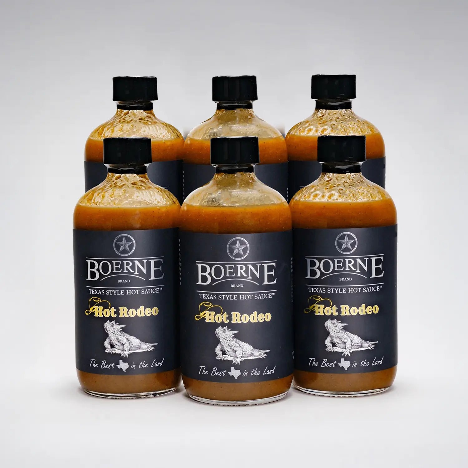 Hot Rodeo 6 pack case, 8 oz. bottles