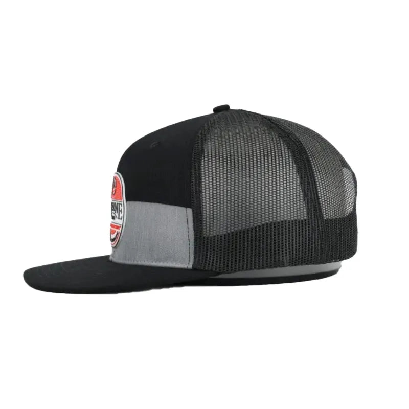 Black and Grey 5 panel Snapback