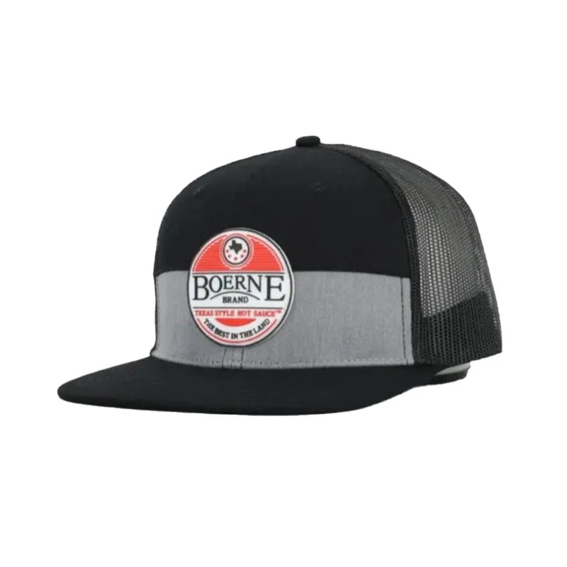 Black and Grey 5 panel Snapback