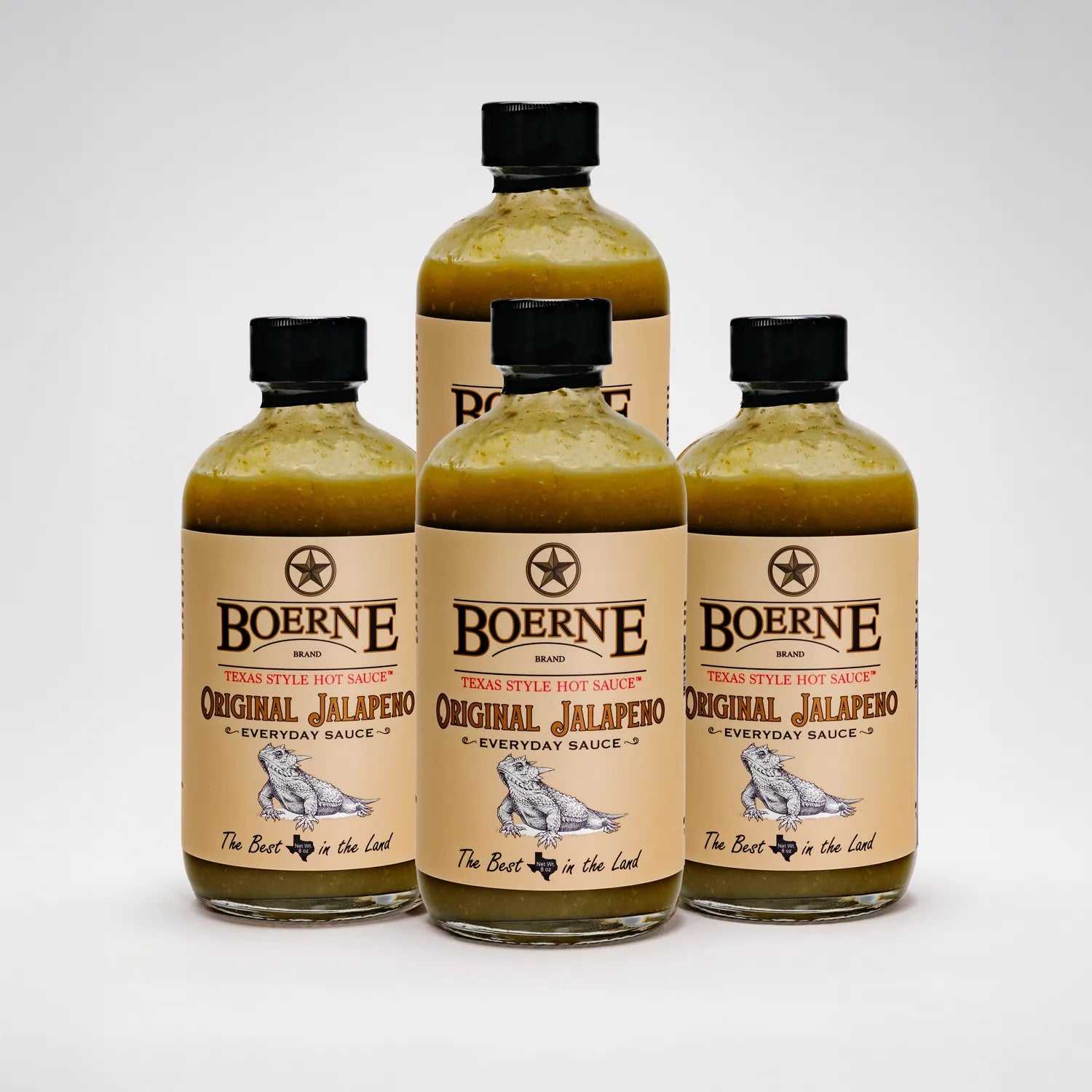 Boerne Brand Original Jalapeño Texas Style Hot Sauce, 4 pack