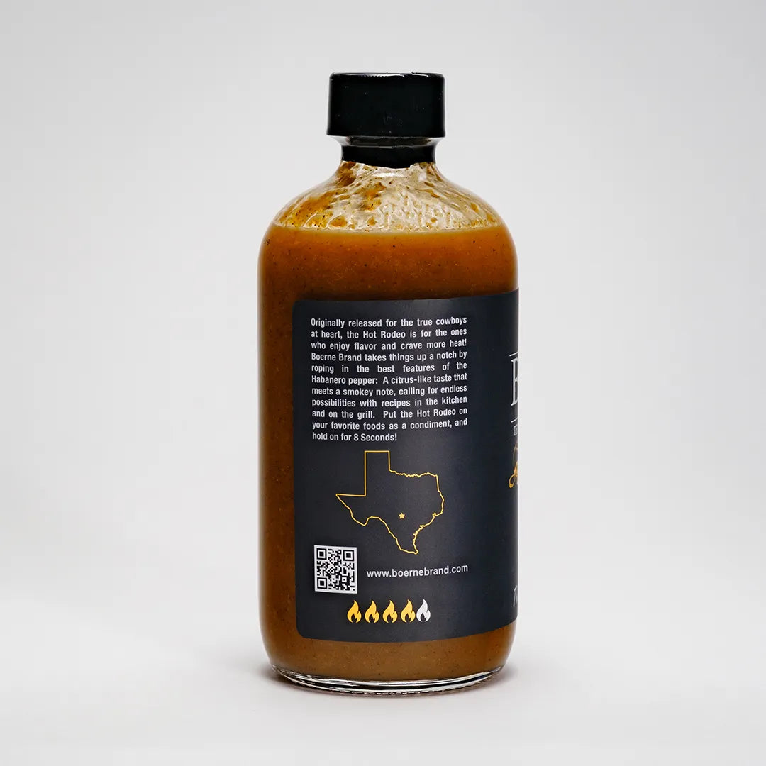 Hot Rodeo 6 pack case, 8 oz. bottles