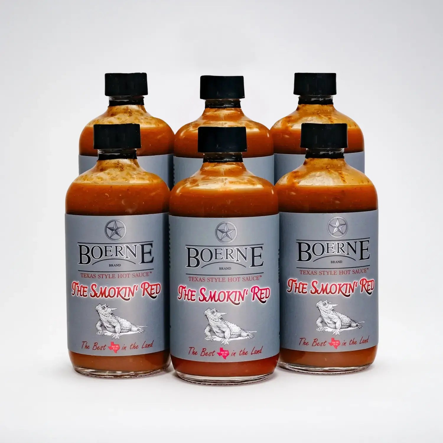 The Smokin' Red 6 pack case, 8 oz. bottles