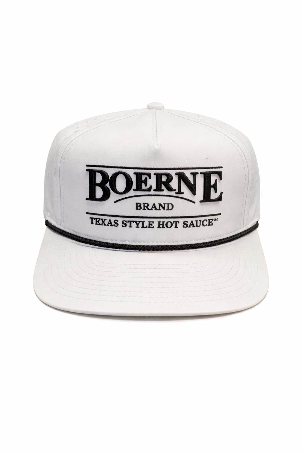 Boerne Brand Classic White Performance Snapback