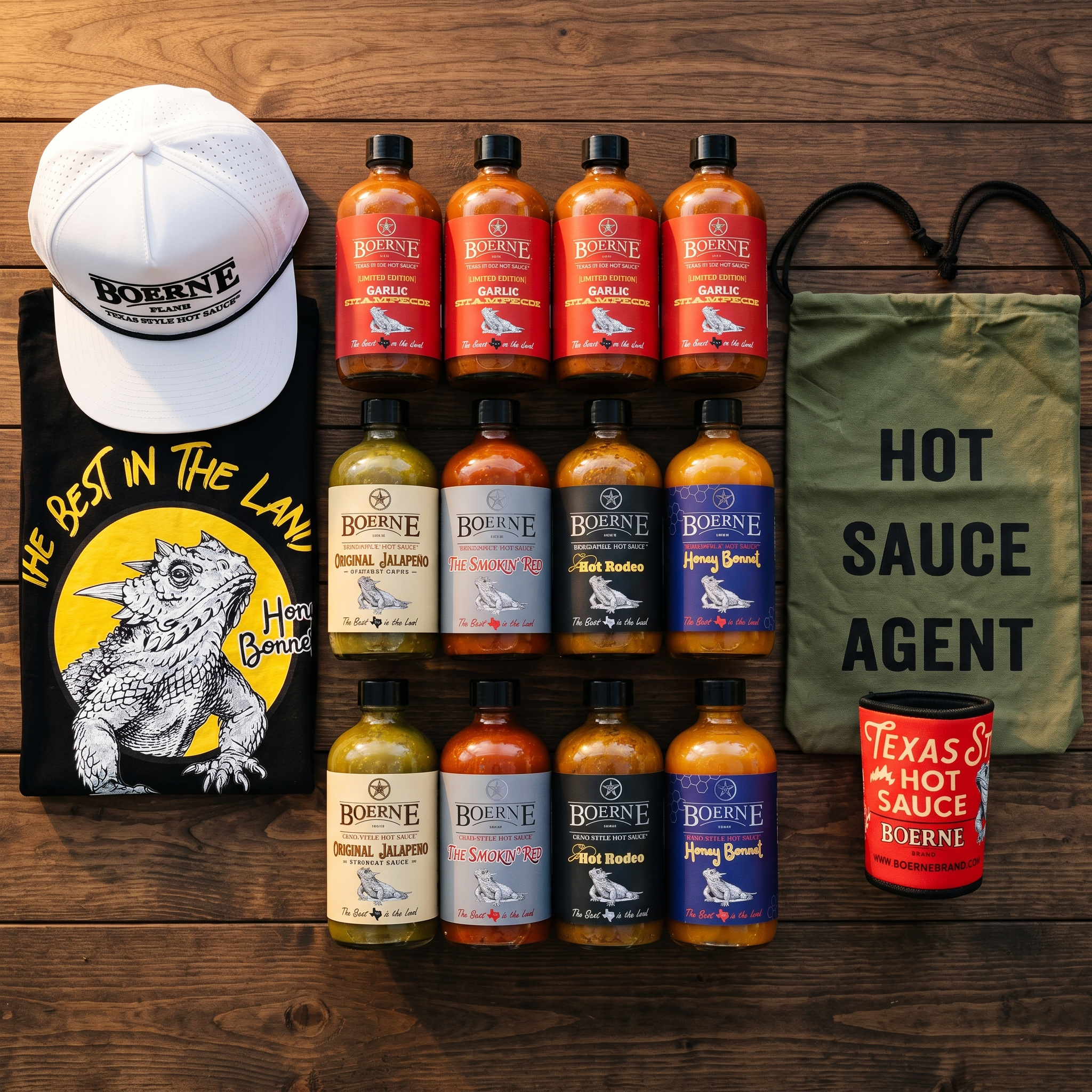 Ultimate Texan Gift Pack — 12 bottles, hat, tee, koozie, LE tote