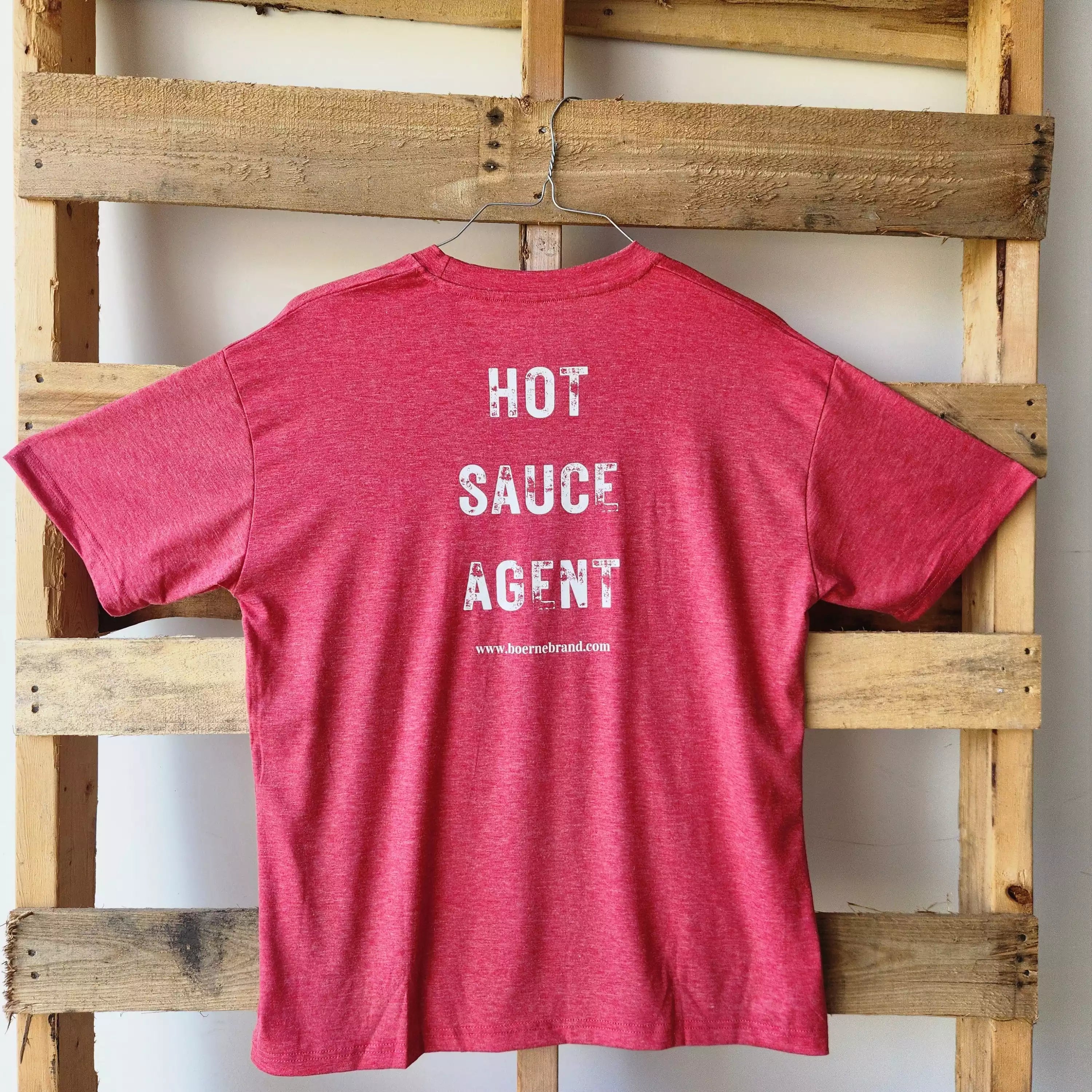 Texas Red Hot Sauce Agent Shirt (Red) Back