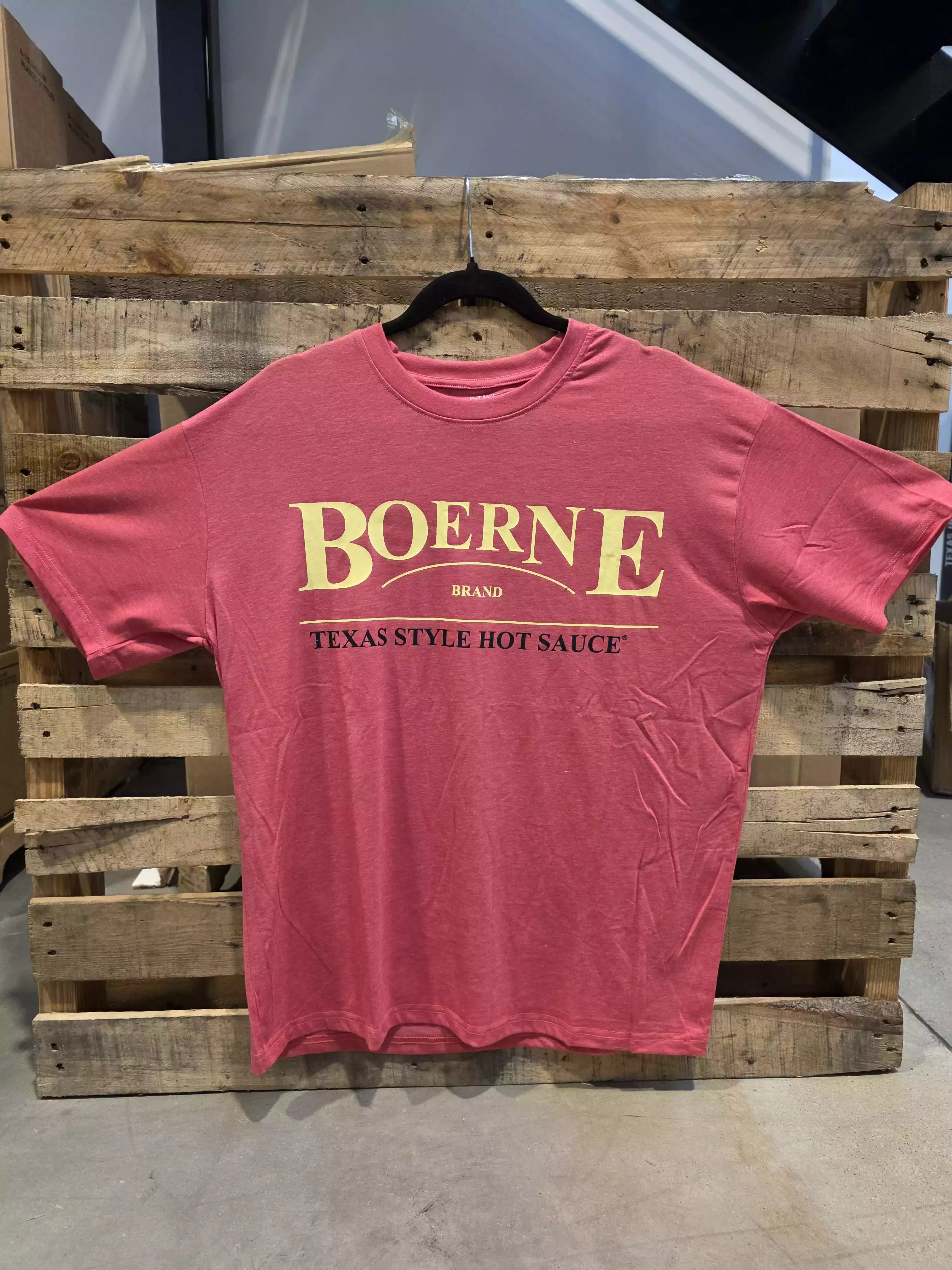 Boerne Brand Tee (Red Heather) — Limited Edition - front flat-lay
