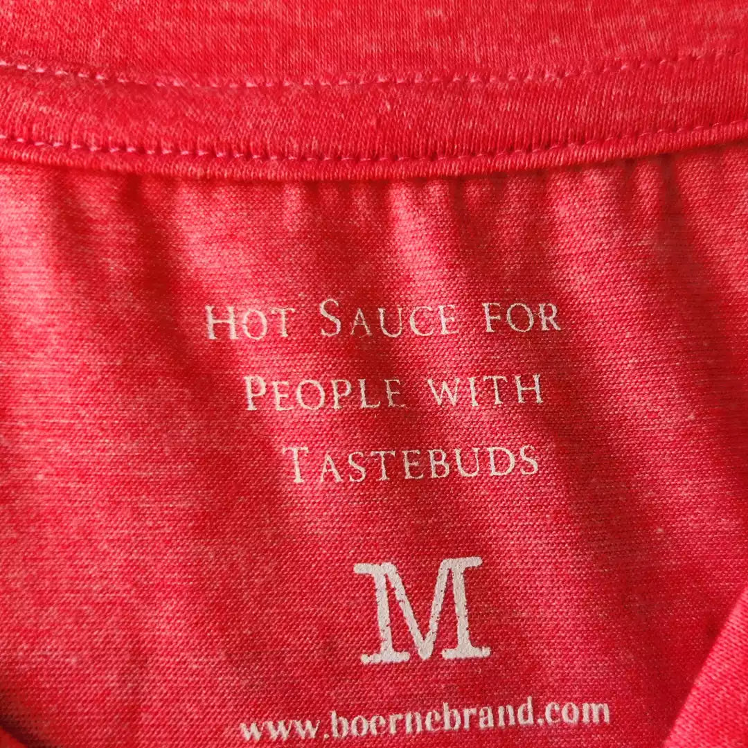 Texas Red Hot Sauce Agent Shirt (Coral Red) Tag