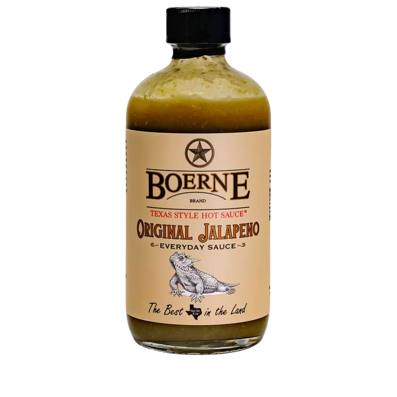 Boerne Brand Original Jalapeño Texas-style hot sauce bottle