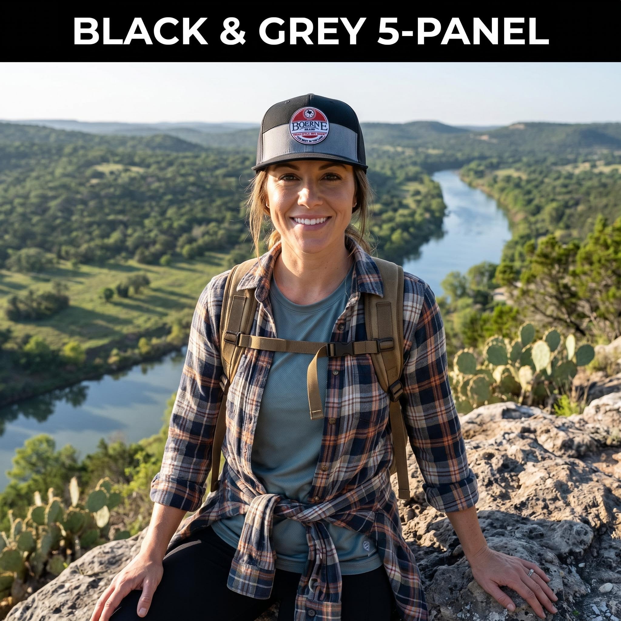 Texas Gift Box - BLACK & GREY 5-PANEL variant